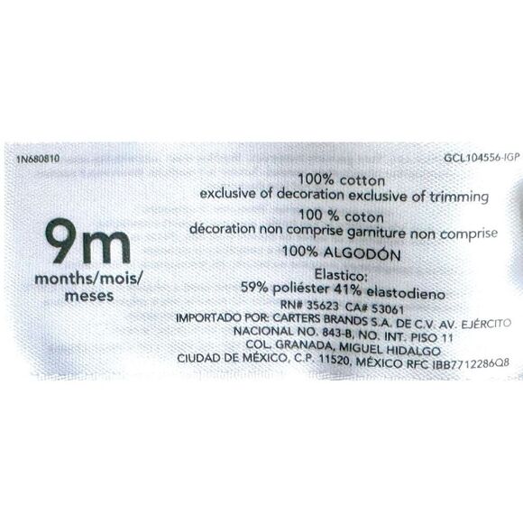 Carter’s Baby Girl Kids Long Sleeve Hello Beautiful Flower Outfit Set. 9 Months. - Picture 6 of 6